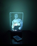 LED lampa 3d. z pilotem. Mike Tyson. bokser
