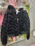 Futerko cekiny kaptur czarne 