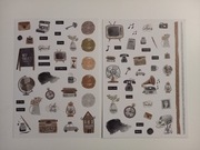 Naklejki planer scrapbooking DecoTime 2 szt. arkusze A4 - aparaty starocie