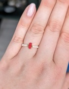 Unikat Pierścionek elastyczny perły naturalne koral kamienie srebro