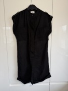 Czarny letni kombinezon z lnu Miluna Brand rozmiar XS/S