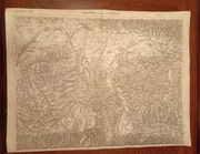 stara mapa Austria 1880 r. skala 1:75000 Nowy Targ  Zakopane