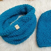 Czapka tunel 6420 turkus charbowy drops andes 