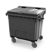 POJEMNIK NA ŚMIECI ODPADY POJEMNIKI 1100L CZARNY
