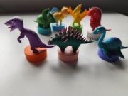 Figurki dinozaurów ze stempelkami z Lidla lidlozaury 7 sztuk 