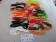Gumowe twistery i inne - 50 szt.