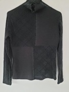 Czarny Vintage golfik że srebrną nicią rozmiar S 