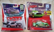 Auta Cars Pixar Disney _ Boost with Flames oraz Chick Hicks _ dwie sztuki _