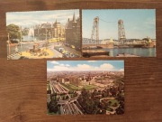 Holandia 3 pocztówki Haga Rotterdam lata 70-te 