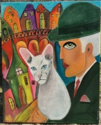 Autorski Obraz malowany  akrylami  80x100 