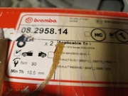 Nowe - 2 Tarcze hamulcowe BREMBO 08.2958.14 238mm