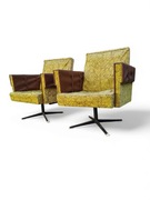 Fotel klubowy obrotowy z PRL para