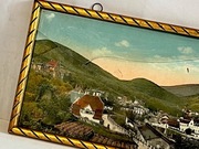 NEUSTADT,złocona rama,USZKODZONA SZYBKA.Zabytkowe foto (?).