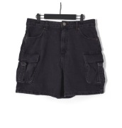 Damskie Spodenki Szorty Cargo Jeansowe Grafitowe Primark |R. 40/L