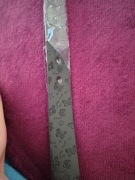 Nowy czarny damski pasek w motyle