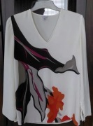 JIGSAW__Bluzka jedwabna kremowa __38/40 (mała L-ka)    100% silk