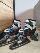 Biało-niebieskie wrotko/łyżwy 