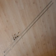 Karnisz drążek i kule mosiądz 4m (2 x 2m) złączka i 3 wsporniki metal