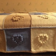 Koc lub narzuta na łóżko handmade 