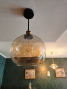 Lampa wisząca szklana Sofia bursztynowa 