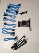 Kontroler 10x SATA III 6 Gbit/s Windows 7, 8, 10, 11 nieużywany