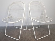 Krzesła Metalowe proj. N. Gammelgaard - IKEA lata 80 -Vintage Skladane