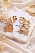 ASOS Design – Kolczyki wkrętki w kształcie dużych płatków kwiatu