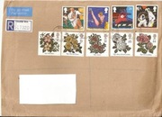 Róże Mi-1345/49 i Olimpiada Studencka Mi-1341/44 na liście z Anglii