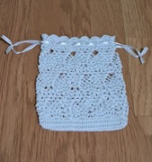 Torebka Biała szydełkowa dla dziewczynki na komunę i inne 20 cm NOWA