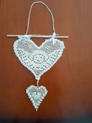 Zawieszka do okna serduszko z aniołkiem 