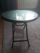 Stolik okrągły na balkon lub taras 
