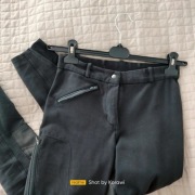 Czarne bryczesy spodnie jeździeckie fouganza warm S