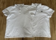 Zestaw 2 białych koszulek polo (M, 100% bawełna)