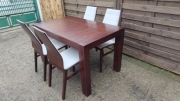 Komplet Paged stół rozkładany Cuba + 4 krzesła Linea Macao PROMOCJA 