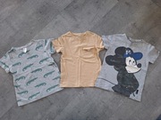 3 koszulki chłopięce różne firmy: H&M, reserved i sinsay rozm. 92 cm