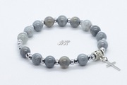 RÓŻANIEC bransoletka dziesiątka popielata hematyt