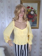Bluzka z długim rękawem Mohito M / L  Żółta Kremowa 100% Viscose 