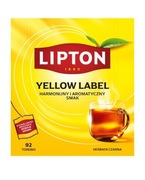 Herbata czarna ekspresowa Lipton Yellow Label 92 torebek 184g