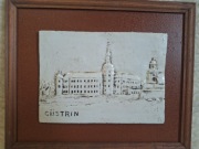 Kostrzyn nad Odrą Zamek, Küstrin Schloß, relief alabaster w ramie