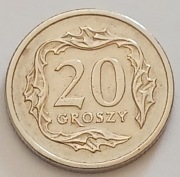 20 gr groszy 1990r.  rzadko spotykane