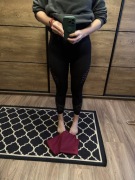 Leginsy damskie bordowy