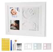 Ramka na ODCISK dłoni stóp dziecka odciski łap psa kota z miękkiej gliny