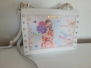 Torebka listonoszka massimo contti biała skóra naturalna coquette 