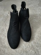 Czarne zamszowe botki Dunnes 38 kod940