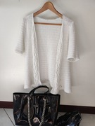 sweter sweterek narzutka bolerko kardigan  żakiet dziergany ażurowy