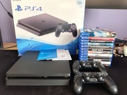 Konsola PS4 slim 500GB, 2 pady i 12 gier, Sony PlayStation 4
