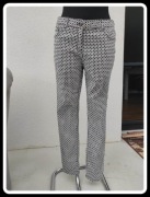 Tu spodnie czarno białe bawełniane 40 L stan bardzo dobry