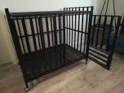 SOLIDNA KLATKA dla PSA KOTA KOJEC TRANSPORTER na kółkach 95x65x85 cm czarna