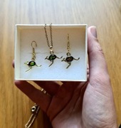 Kolczyki i zawieszka kangurki - komplet