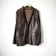 Kurtka skórzana męska Woodland L 100% skóra naturalna brązowa vintage